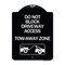 Signmission Do Not Block Driveway Access Tow Away Zone W/ Graphic Heavy-Gauge Alum, 24" x 18", BW-1824-24177 A-DES-BW-1824-24177 - alternate 1